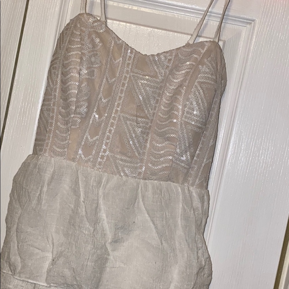 White Ruffle Maxi Dress - Picture 3 of 5